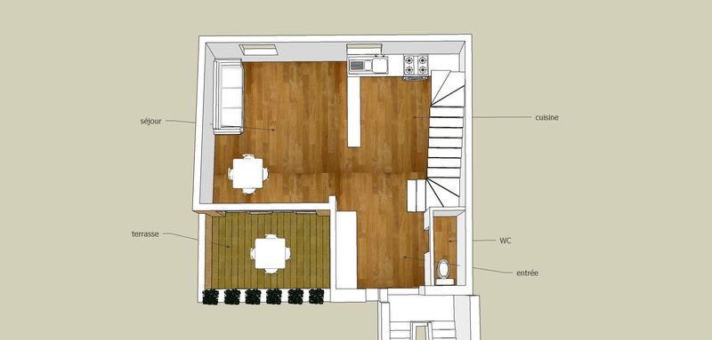Achat appartement avec terrasse à rénover Bordeaux